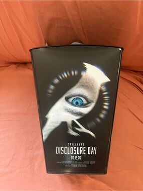 Disclosure day stephen spielberg promo nyc popcorn bucket new movie